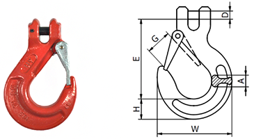 Clevis hook with latch