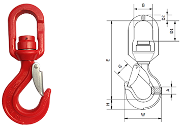 Swivel hook with latch