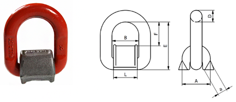 Lifting eye weldable