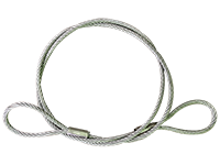 Wire rope sling with open loops