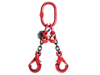 2-leg chain-sling with shortening hook and safety hook