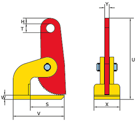 Lifting clamp horizontal EHX