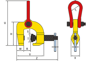 lifting grip horizontal vertical ESCC (SCREW CLAMP)