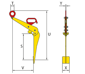 Lifting clamp vertical EVKH (BARREL GRIP)